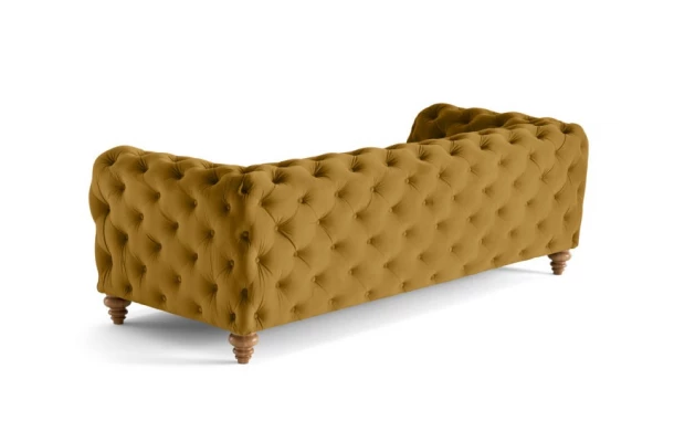 Sofa trzyosobowa pikowana TEO WOOD Chesterfield - design i funkcjonalnosc w parze