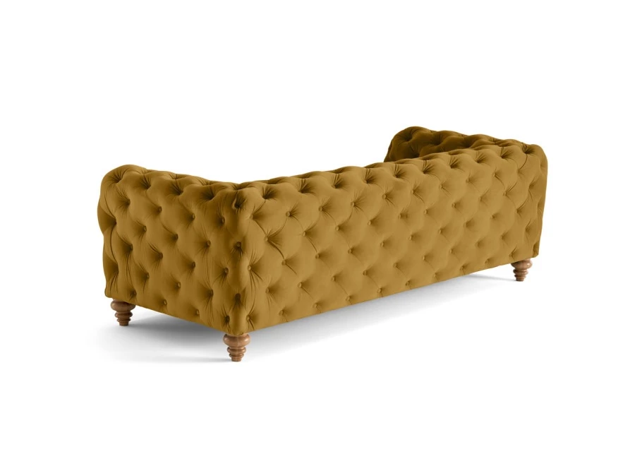 Sofa trzyosobowa pikowana TEO WOOD Chesterfield