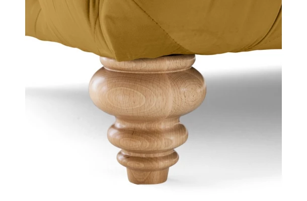 Sofa trzyosobowa pikowana TEO WOOD Chesterfield - design i funkcjonalnosc w parze
