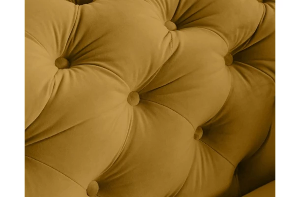 Sofa trzyosobowa pikowana TEO WOOD Chesterfield - design i funkcjonalnosc w parze