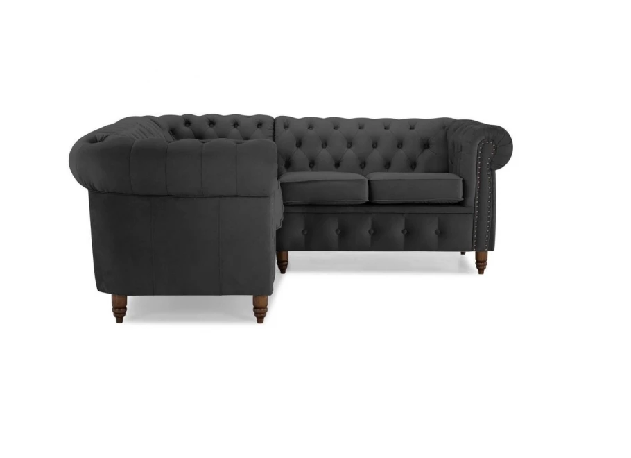 Narożnik pięcioosobowy pikowany Chesterfield VINCENT