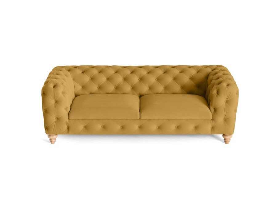 Sofa trzyosobowa pikowana TEO WOOD Chesterfield 10