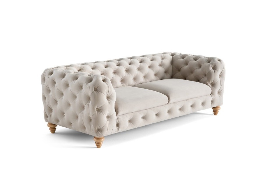 Sofa trzyosobowa pikowana TEO WOOD Chesterfield 3