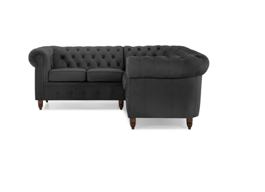 Narożnik pięcioosobowy pikowany Chesterfield VINCENT