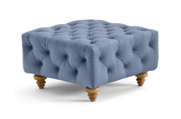 Puf pikowany TEO WOOD Chesterfield - design i funkcjonalnosc w parze