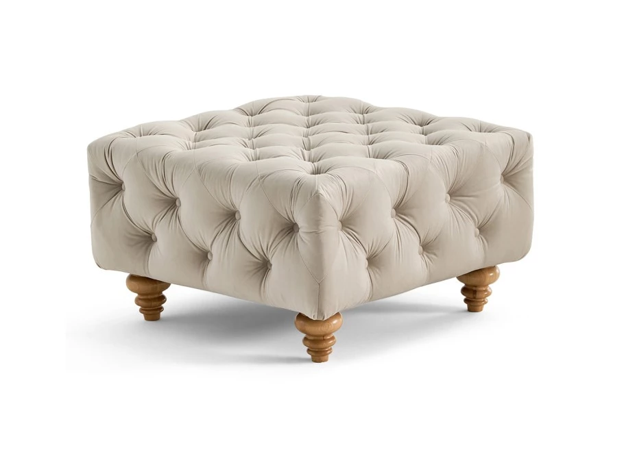 Puf pikowany TEO WOOD Chesterfield