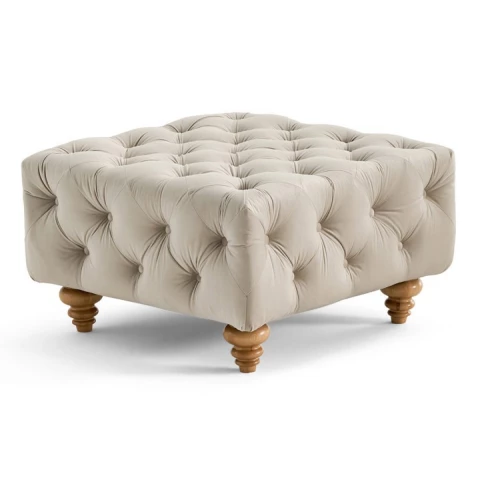 Puf pikowany TEO WOOD Chesterfield