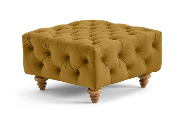Puf pikowany TEO WOOD Chesterfield - design i funkcjonalnosc w parze