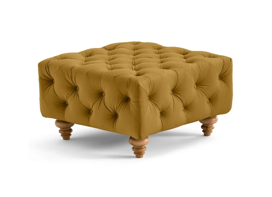 Puf pikowany TEO WOOD Chesterfield