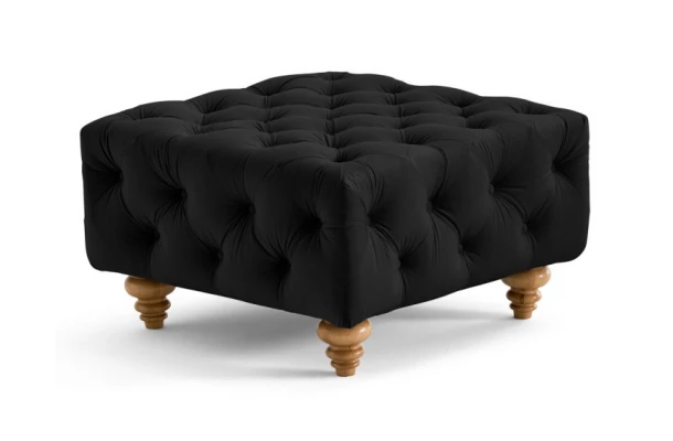 Puf pikowany TEO WOOD Chesterfield - design i funkcjonalnosc w parze