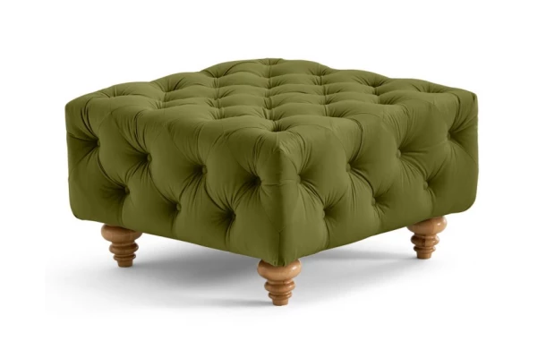 Puf pikowany TEO WOOD Chesterfield - design i funkcjonalnosc w parze