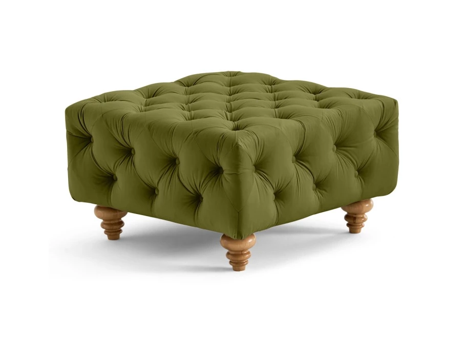 Puf pikowany TEO WOOD Chesterfield