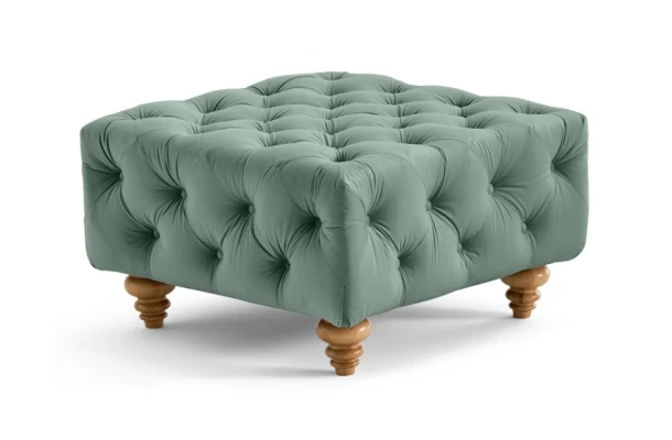 Puf pikowany TEO WOOD Chesterfield - design i funkcjonalnosc w parze