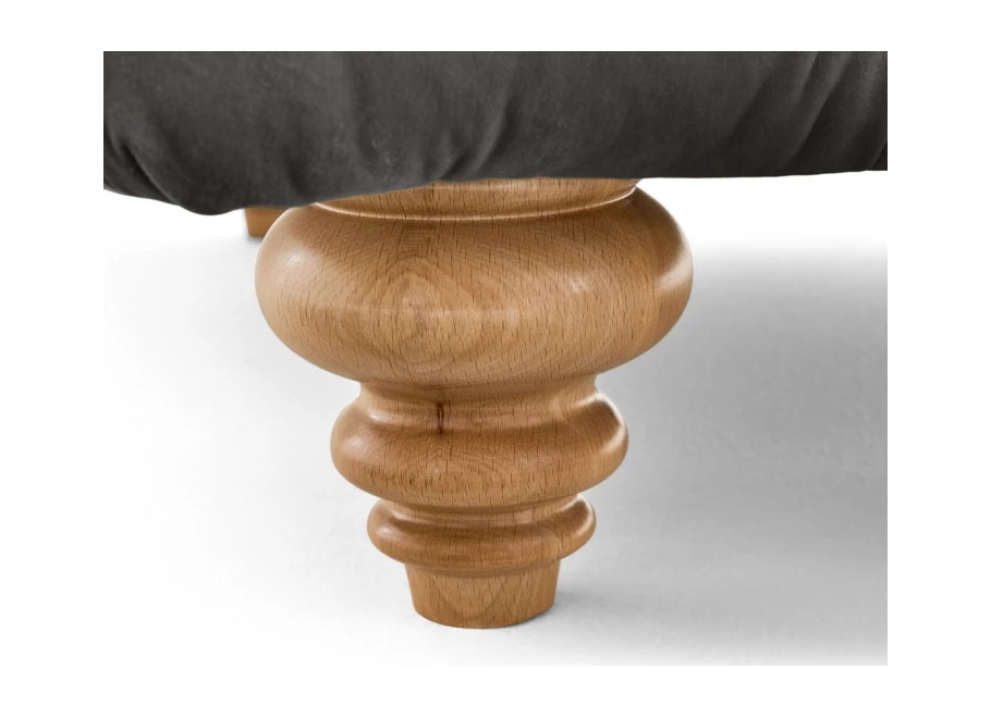 Puf pikowany TEO WOOD Chesterfield