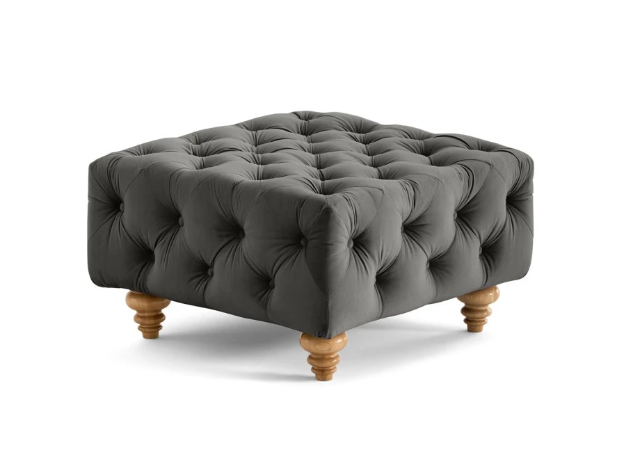 Puf pikowany TEO WOOD Chesterfield