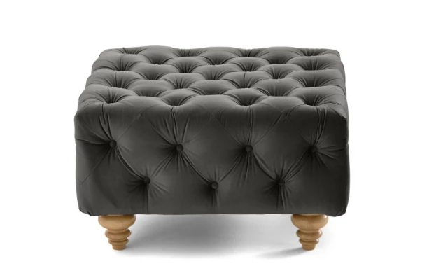 Puf pikowany TEO WOOD Chesterfield - design i funkcjonalnosc w parze