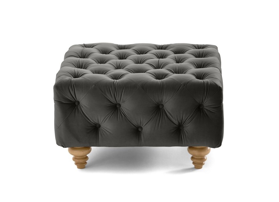 Puf pikowany TEO WOOD Chesterfield 9