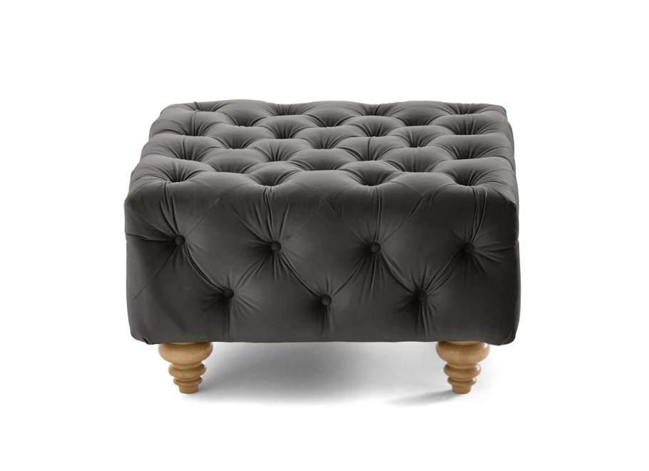 Puf pikowany TEO WOOD Chesterfield