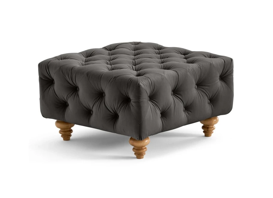 Puf pikowany TEO WOOD Chesterfield