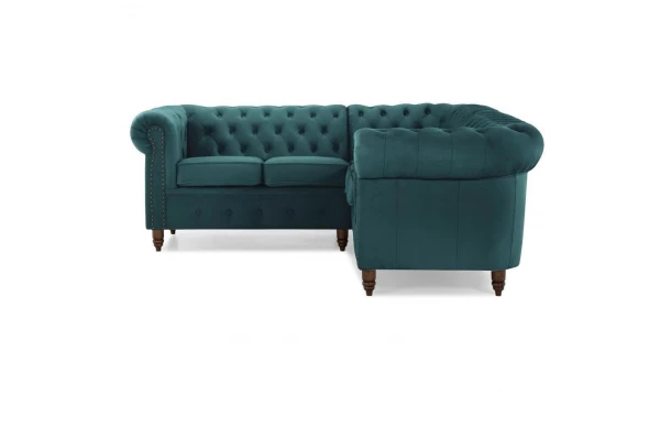 Narożnik pięcioosobowy pikowany Chesterfield VINCENT - design i funkcjonalnosc w parze