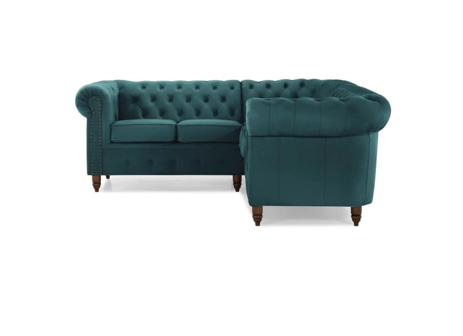Narożnik pięcioosobowy pikowany Chesterfield VINCENT