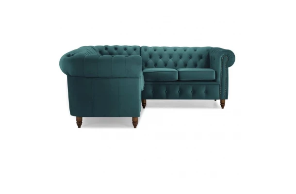 Narożnik pięcioosobowy pikowany Chesterfield VINCENT - design i funkcjonalnosc w parze