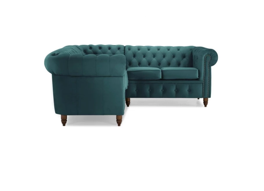 Narożnik pięcioosobowy pikowany Chesterfield VINCENT