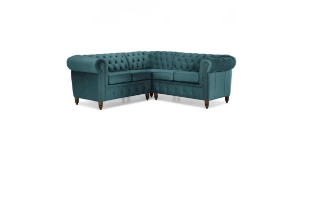 Narożnik pięcioosobowy pikowany Chesterfield VINCENT - design i funkcjonalnosc w parze