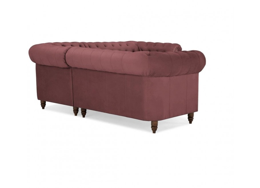Narożnik pięcioosobowy z funkcją spania pikowany Chesterfield VINCENT 3