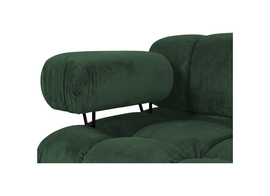 Nowoczesna sofa Manzoni 3-osobowa zielony welur 5