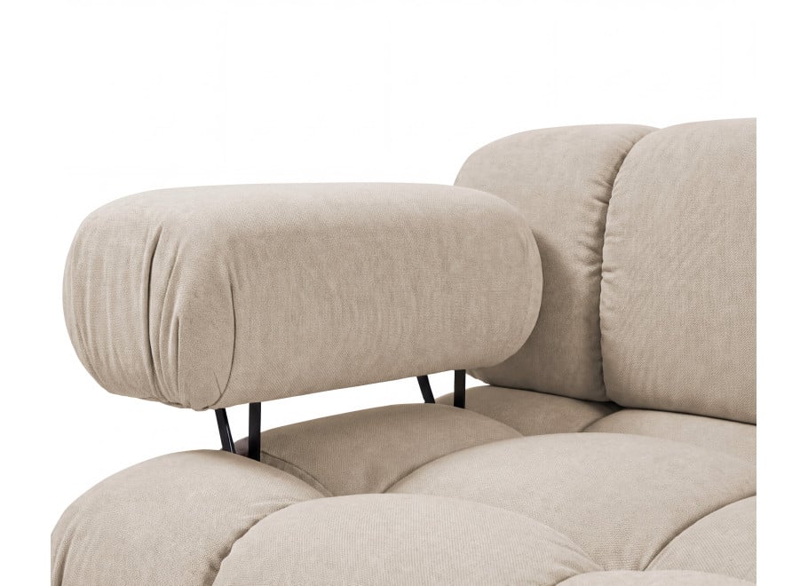 Sofa Manzoni 3-osobowa do salonu w beżowym welurze 4