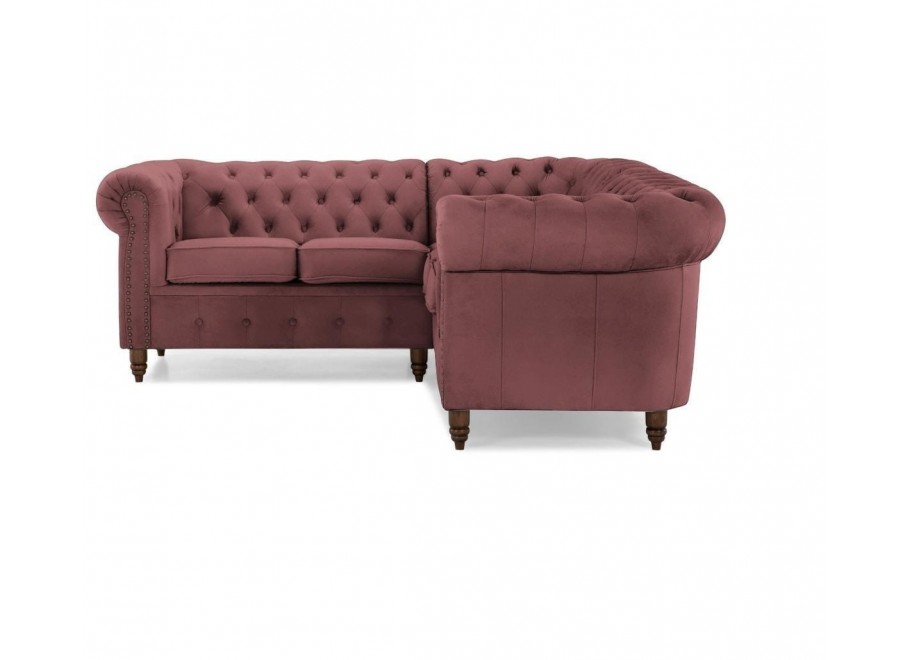 Narożnik pięcioosobowy z funkcją spania pikowany Chesterfield VINCENT 4