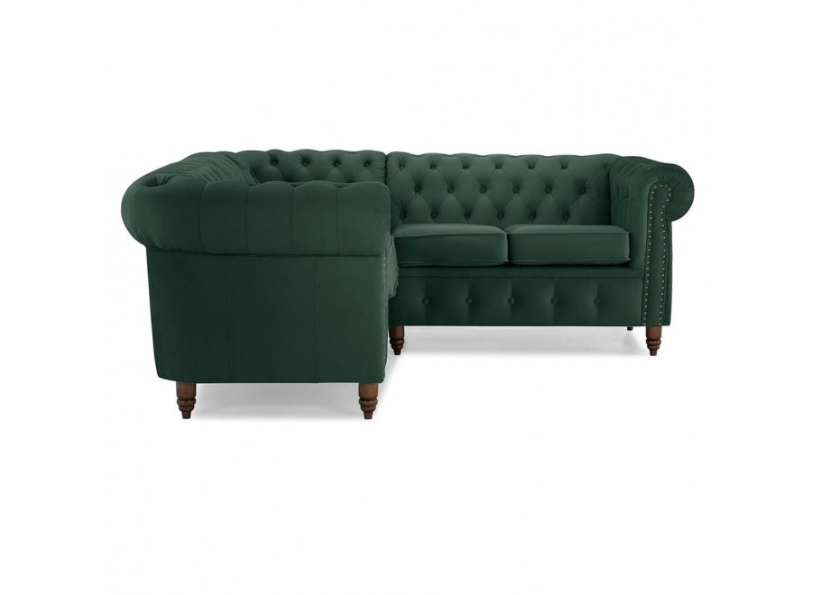 Narożnik pięcioosobowy z funkcją spania pikowany Chesterfield VINCENT 6
