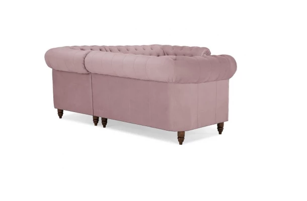 Narożnik pięcioosobowy z funkcją spania pikowany Chesterfield VINCENT - design i funkcjonalnosc w parze