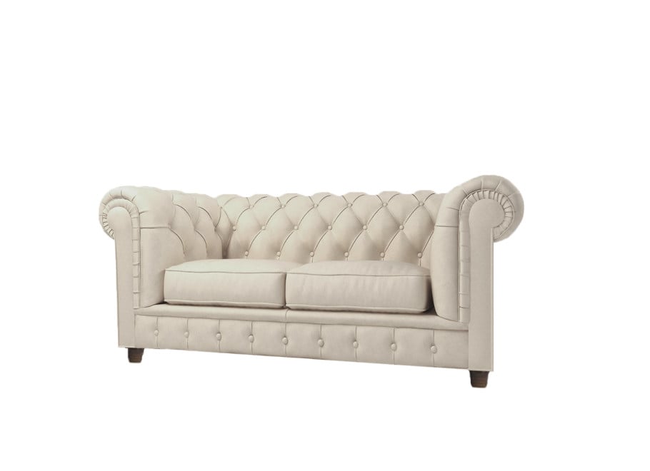 Stylowa sofa SOLARIS 2 dwuosobowa z funkcją spania welur kremowy 2