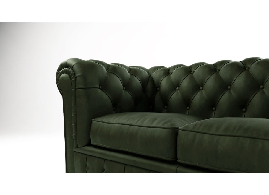 Sofa SOLARIS 2 dwuosobowa w zielonym welurze z funkcją spania 3