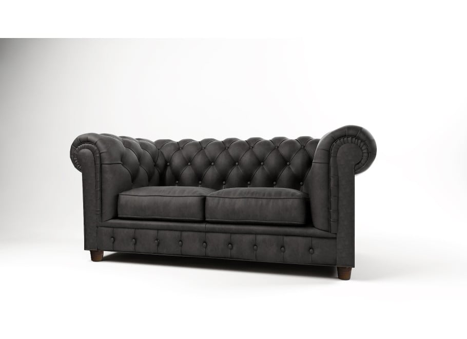 Miękka dwuosobowa sofa SOLARIS 2 z funkcją spania w szarym welurze 2