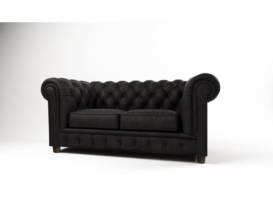 Glamour sofa SOLARIS 2 dwuosobowa w czarnym welurze z funkcją spania 2