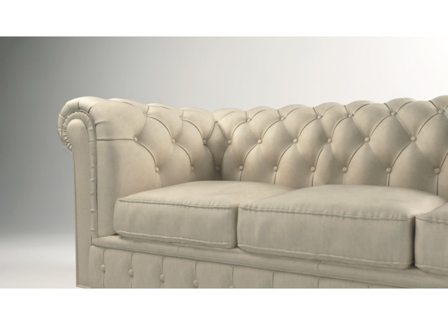 Stylowa sofa SOLARIS 3 trzyosobowa w kremowym welurze z funkcją spania 3
