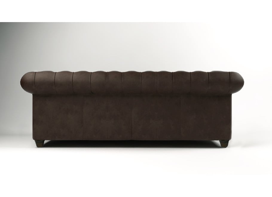 Pikowana 3-osobowa sofa SOLARIS 3 z funkcją spania w brązowym welurze 4