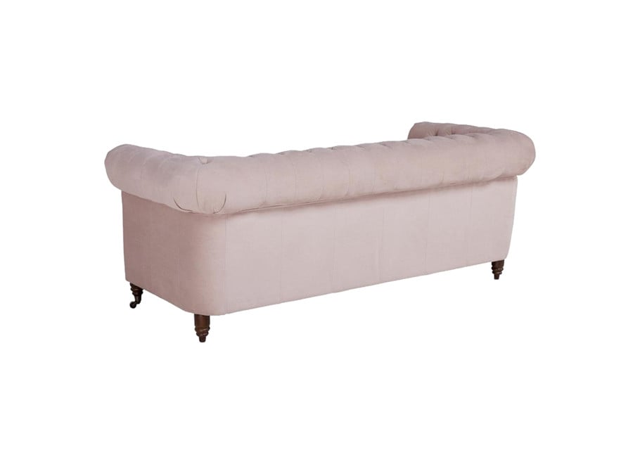 Wygodna sofa VINCENT z funkcją spania w różowym welurze 8