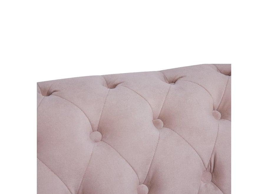 Wygodna sofa VINCENT z funkcją spania w różowym welurze 5