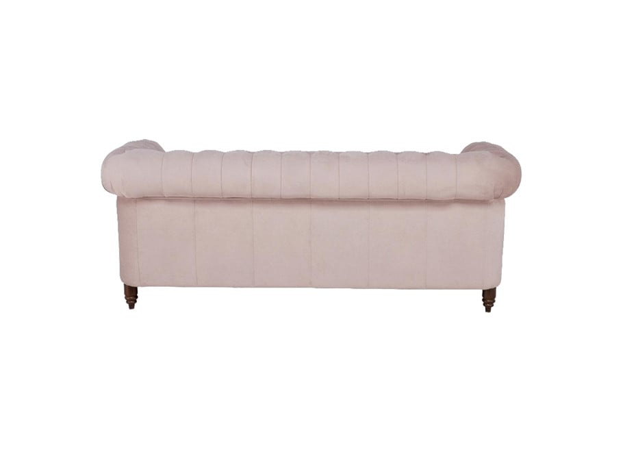 Wygodna sofa VINCENT z funkcją spania w różowym welurze 9