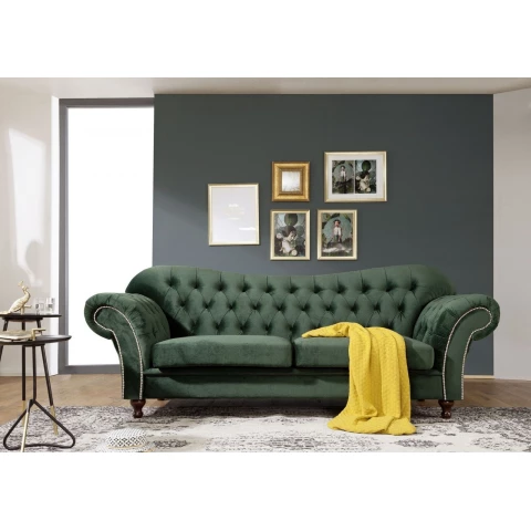 Sofa dwuosobowa pikowana Chesterfield PARIS