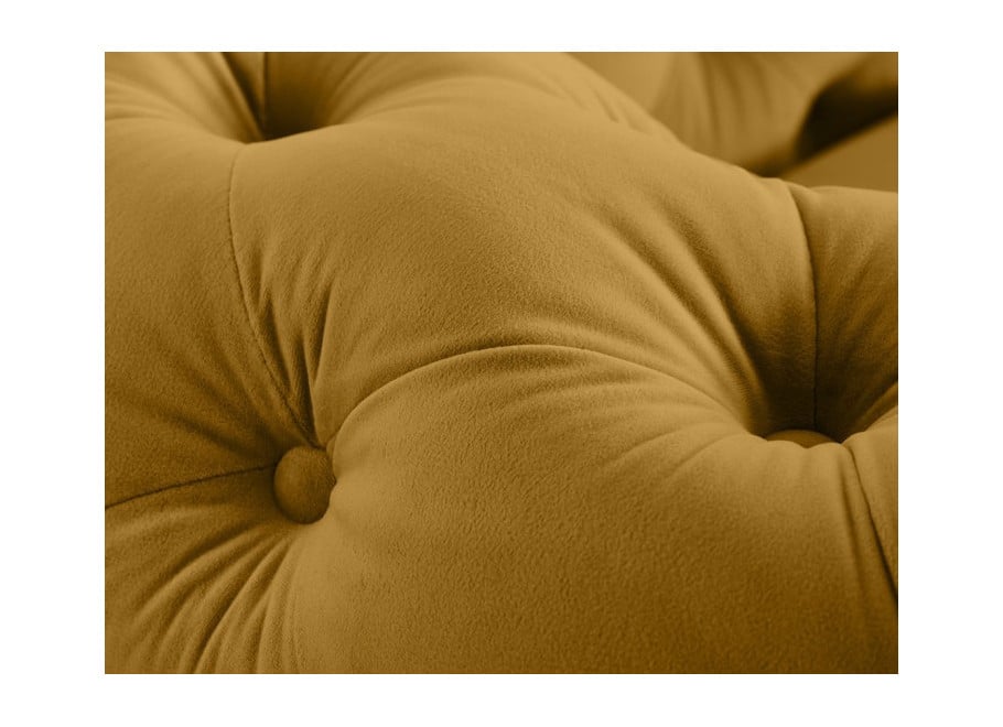 Luksusowa sofa TEO WOOD 3-osobowa na drewnianych nóżkach, miodowy welur 8