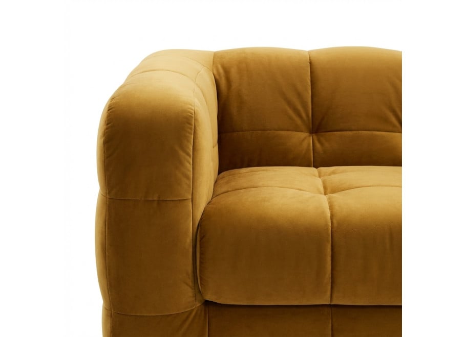 Luksusowa sofa Zarina 3-osobowa welur miodowy 4