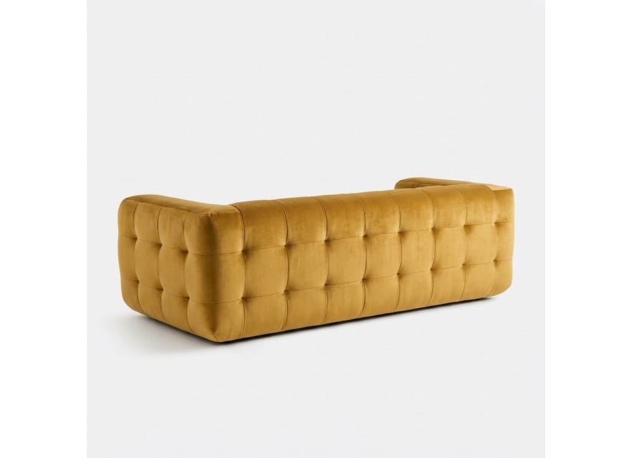 Luksusowa sofa Zarina 3-osobowa welur miodowy 5