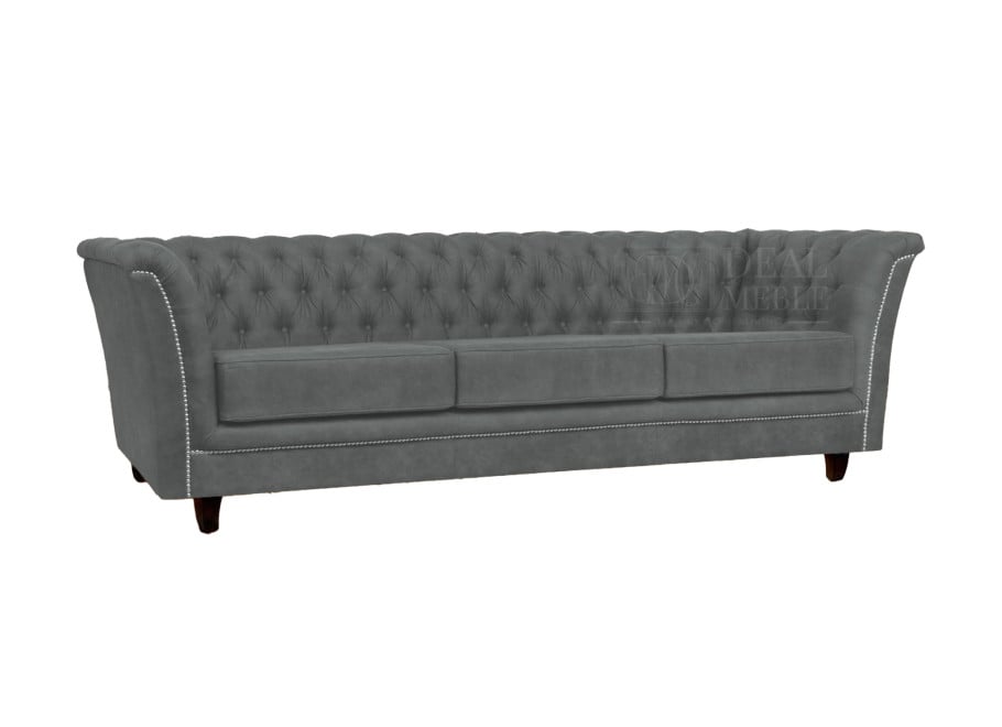 Wygodna Sofa HASSO z funkcją spania w popielatym welurze 2