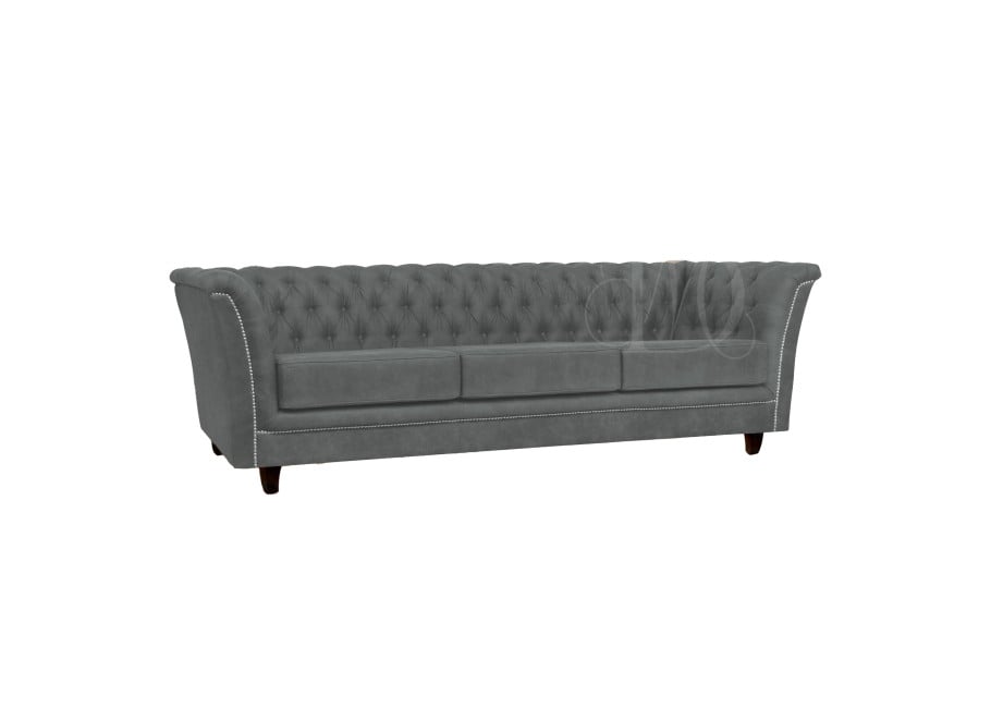 Sofa wypoczynkowa HASSO trzyosobowa w kolorze popielatym 2