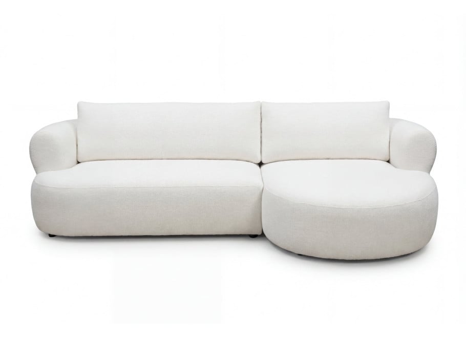 Elegancki narożnik Melani czteroosobowy w kremowym szenilu 4